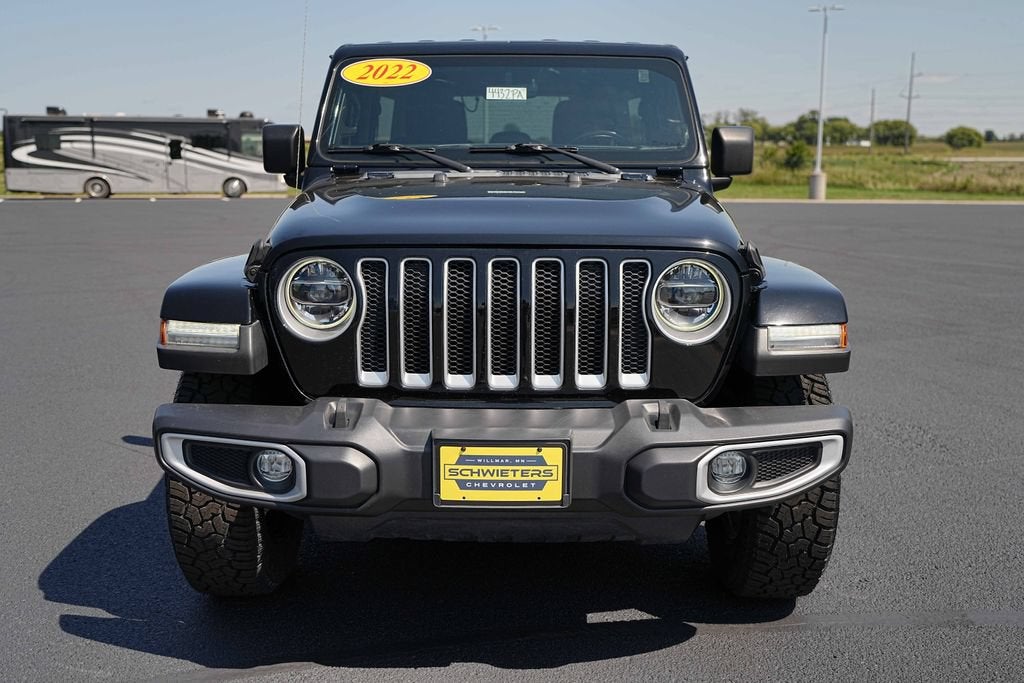 Used 2022 Jeep Wrangler Unlimited Sahara with VIN 1C4HJXEG4NW181719 for sale in Willmar, Minnesota