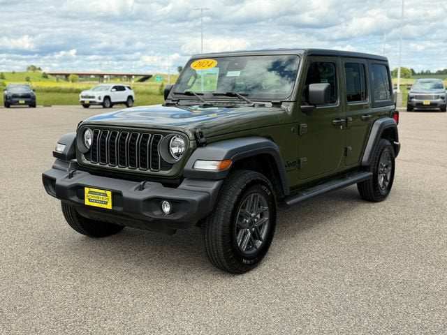 Used 2024 Jeep Wrangler 4-Door Sport S with VIN 1C4PJXDG3RW241539 for sale in Willmar, Minnesota