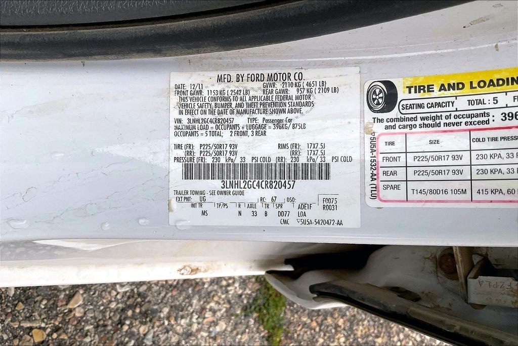 2012 Lincoln MKZ Base